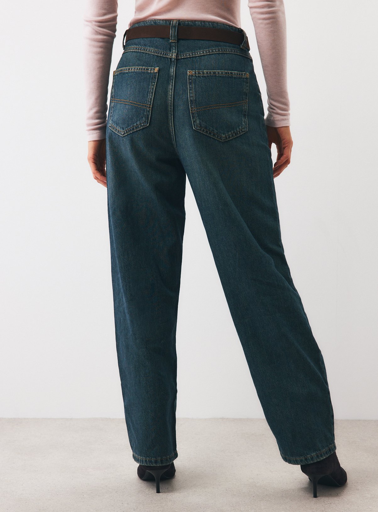 Barrel Belted Greencast Jeans 16S - Image 4 thumbnail